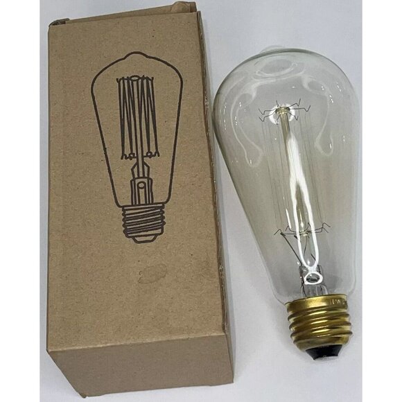 Model ST64 E26 Edison Bulb (Lot Of 2) 120V 60W - Picture 3 of 7